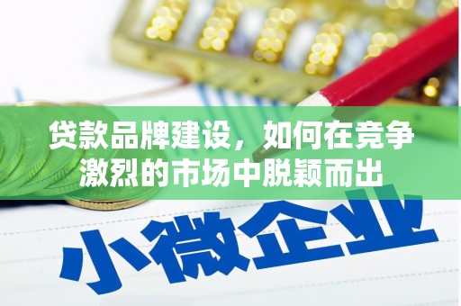 灌云贷款品牌建设，如何在竞争激烈的市场中脱颖而出