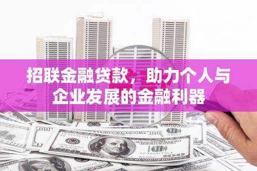 灌云招联金融贷款，助力个人与企业发展的金融利器