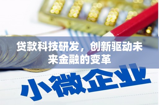 灌云贷款科技研发，创新驱动未来金融的变革