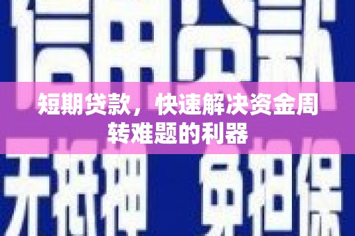 灌云短期贷款，快速解决资金周转难题的利器
