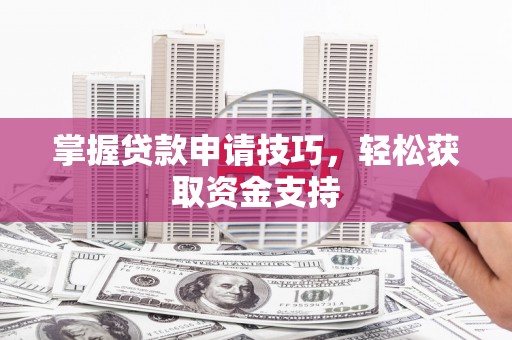 灌云掌握贷款申请技巧，轻松获取资金支持