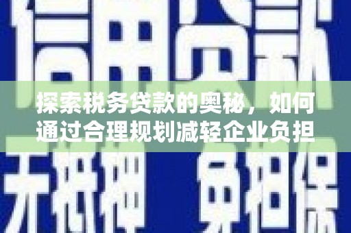 灌云探索税务贷款的奥秘，如何通过合理规划减轻企业负担