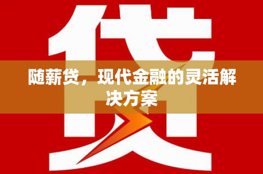 灌云随薪贷，现代金融的灵活解决方案