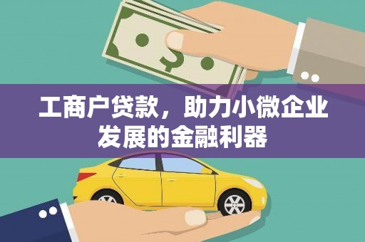 灌云工商户贷款，助力小微企业发展的金融利器