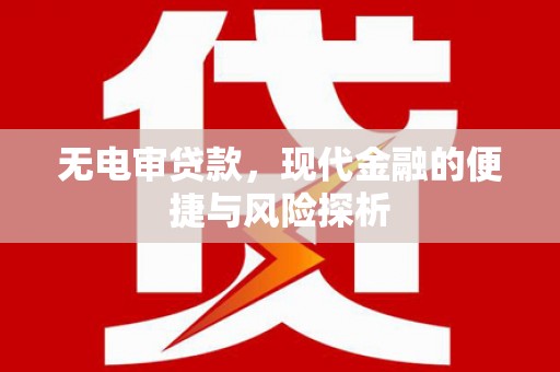 灌云无电审贷款，现代金融的便捷与风险探析