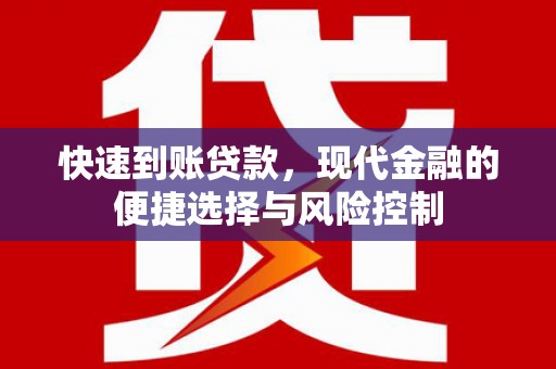 灌云快速到账贷款，现代金融的便捷选择与风险控制