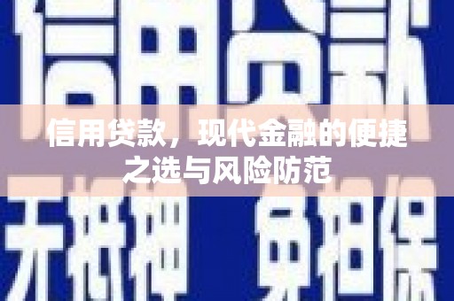 灌云信用贷款，现代金融的便捷之选与风险防范