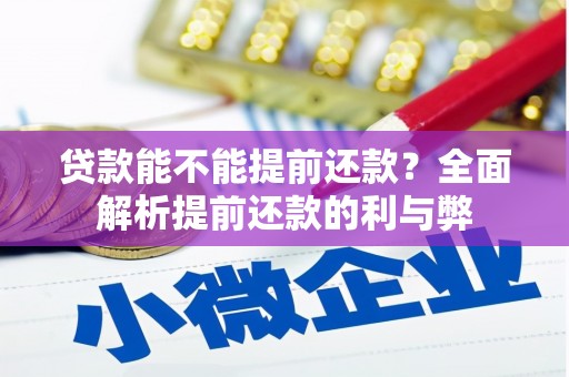 灌云贷款能不能提前还款？全面解析提前还款的利与弊