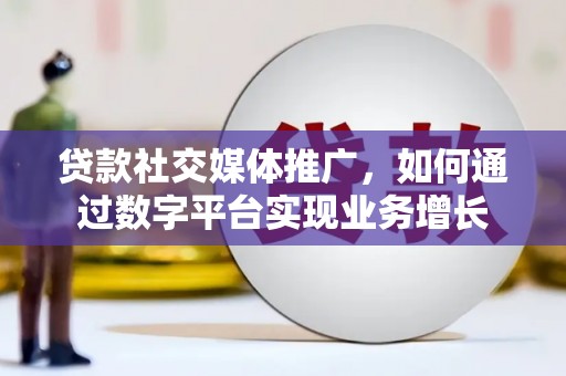 灌云贷款社交媒体推广，如何通过数字平台实现业务增长
