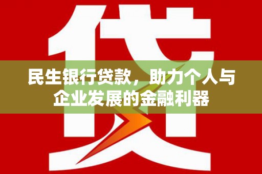 灌云民生银行贷款，助力个人与企业发展的金融利器