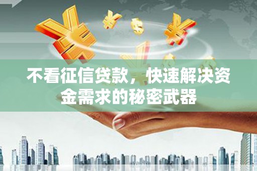 灌云不看征信贷款，快速解决资金需求的秘密武器