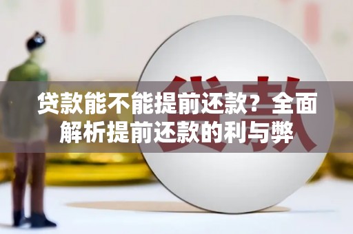 灌云贷款能不能提前还款？全面解析提前还款的利与弊