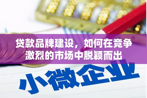 灌云贷款品牌建设，如何在竞争激烈的市场中脱颖而出