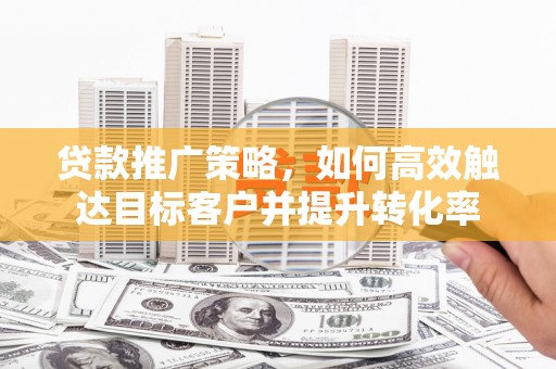 灌云贷款推广策略，如何高效触达目标客户并提升转化率