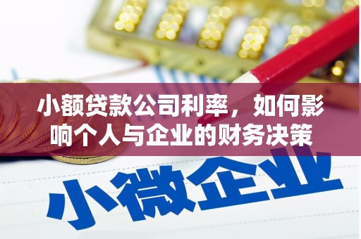 灌云小额贷款公司利率，如何影响个人与企业的财务决策