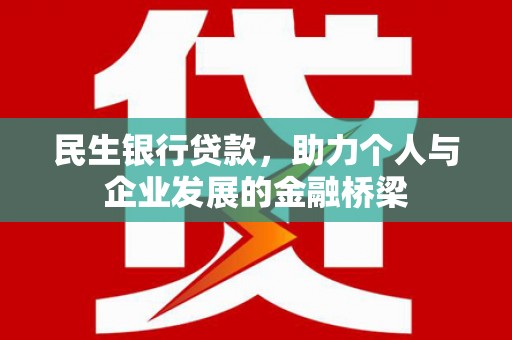 灌云民生银行贷款，助力个人与企业发展的金融桥梁