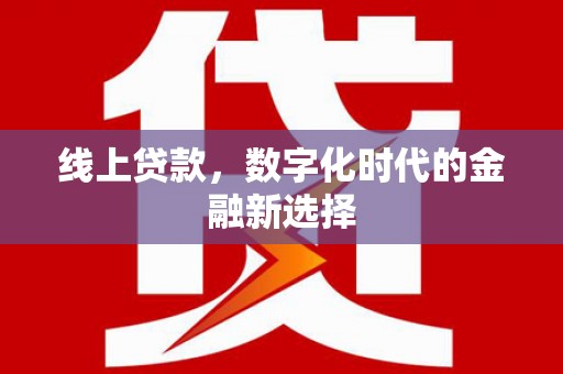 灌云线上贷款，数字化时代的金融新选择