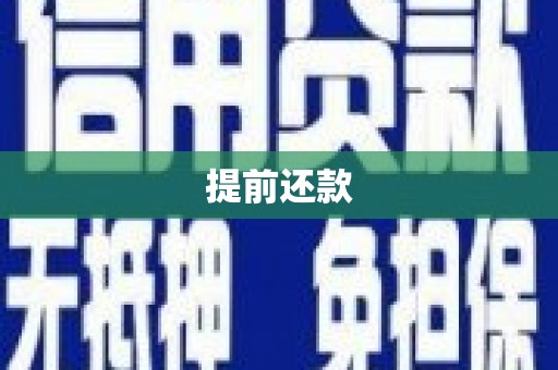 灌云提前还款
