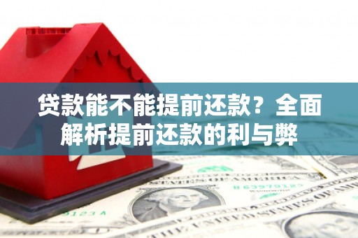 灌云贷款能不能提前还款？全面解析提前还款的利与弊